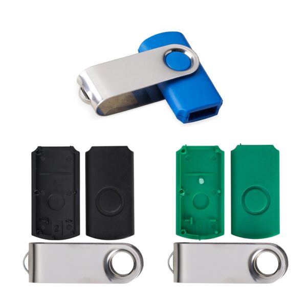 Carcaça Pen Drive Giratório Brilhante - Image 2