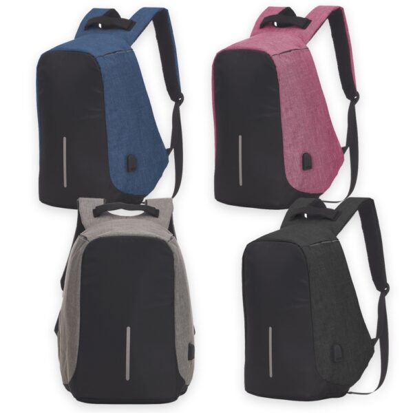 Mochila Poliéster Anti-Furto USB - Image 2